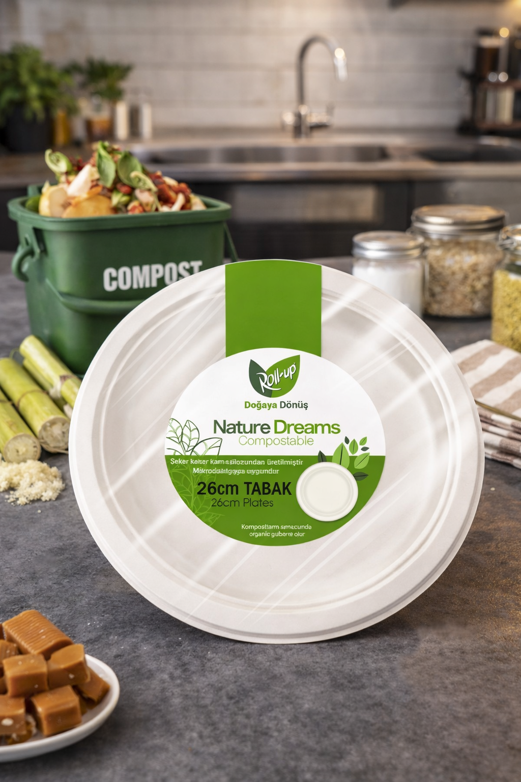 Roll-Up Nature Dreams 26 cm Bambu Tabak 25 Adet