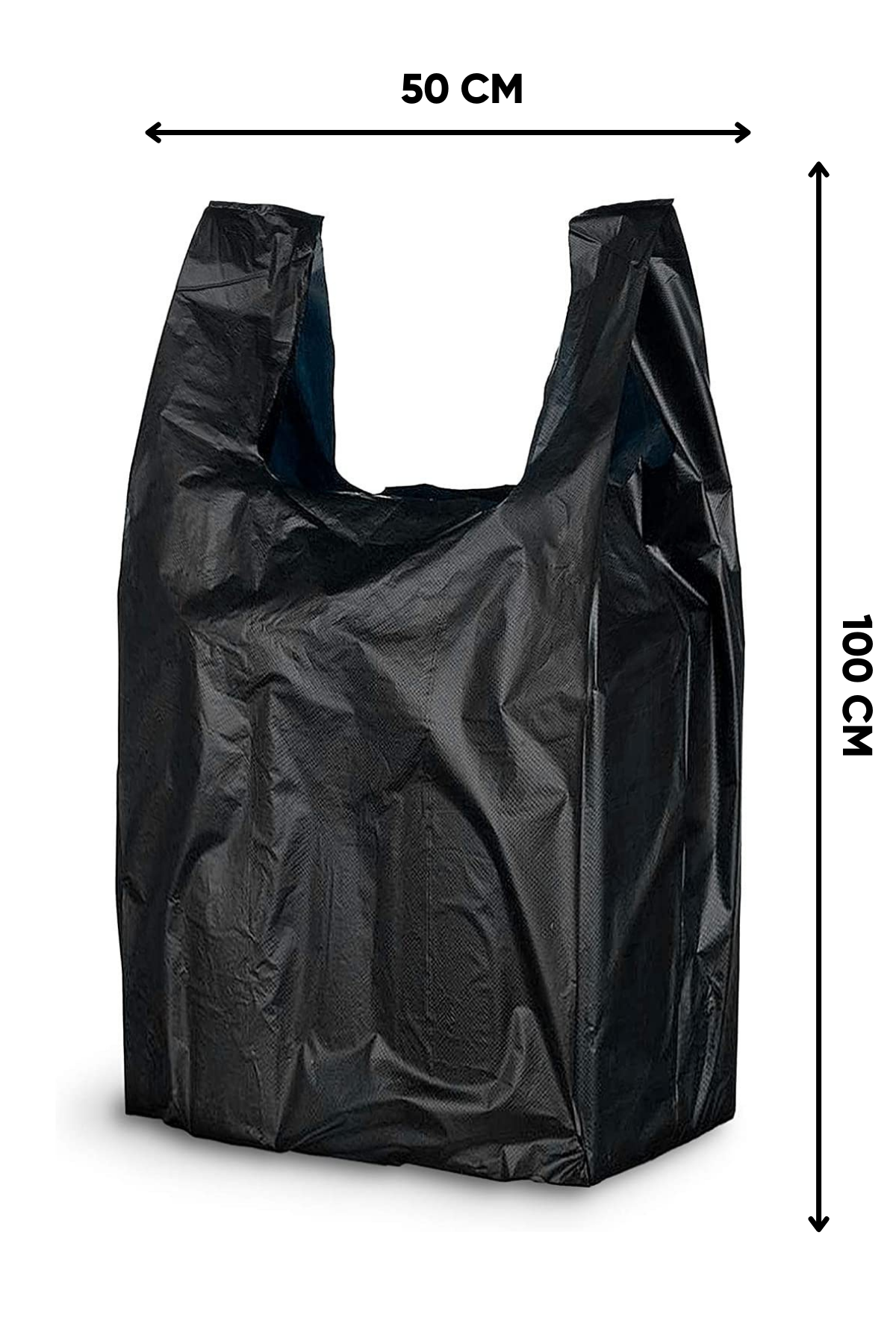 Kalın Siyah Poşet 50*100 cm Hantal Boy 1 KG