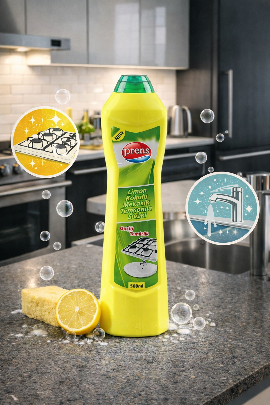 Prens Mekanik Temizleme Sıvısı Limon Kokulu 750 ml