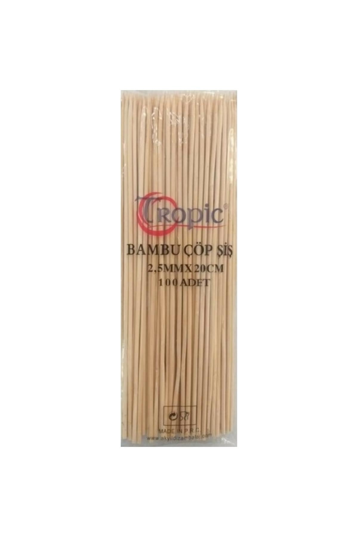 Tropix 25 cm Bambu Çöp Şiş 100'lü