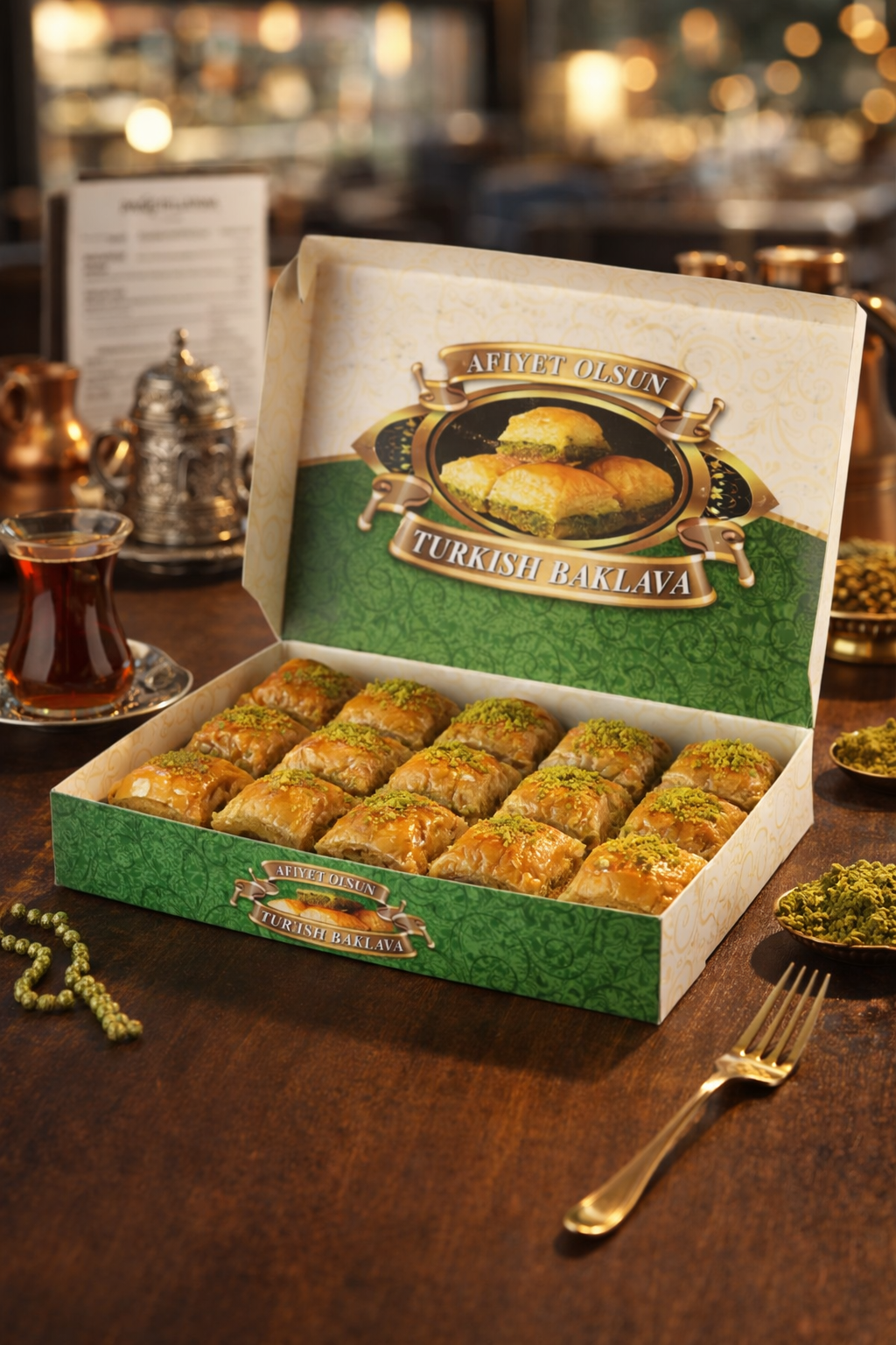 Yarımlık Baklava Kutusu 100'lü