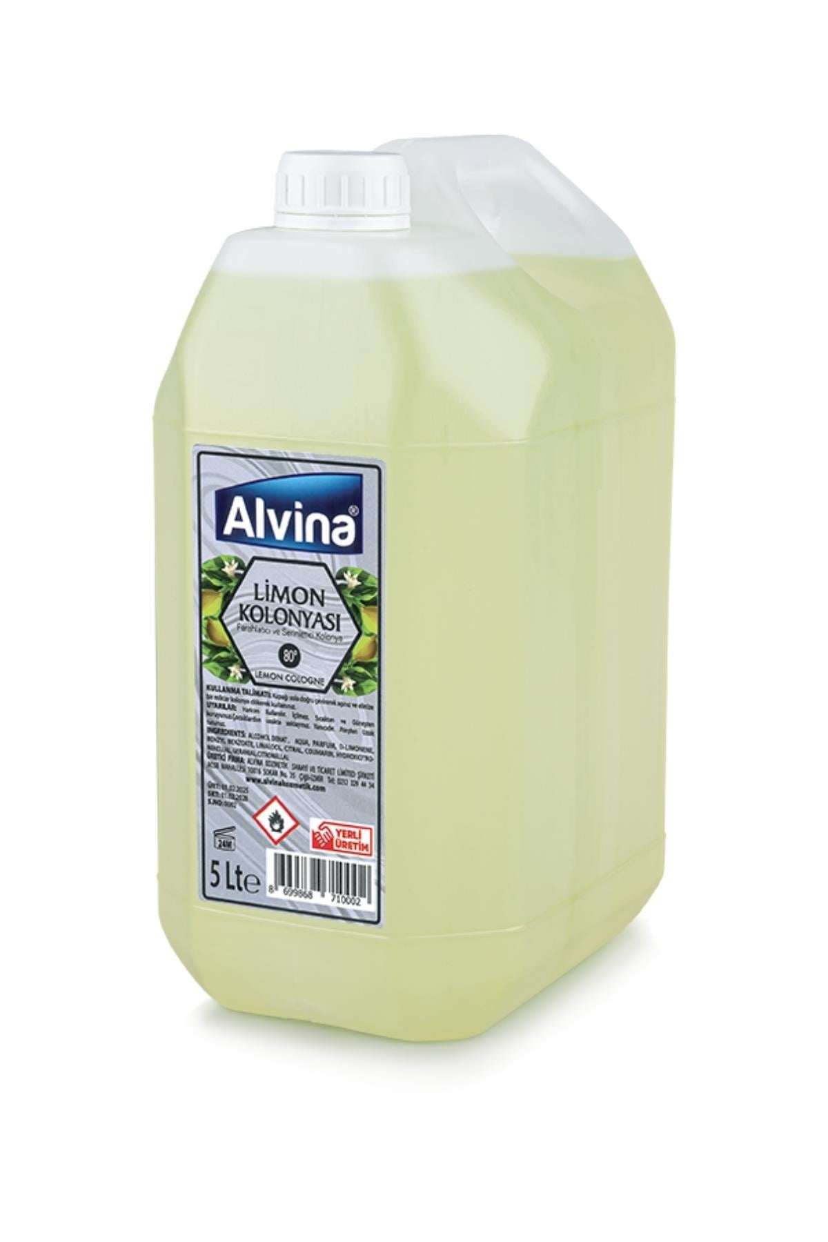 Alvina 80 Derece Limon Kolonyası 5000 ml