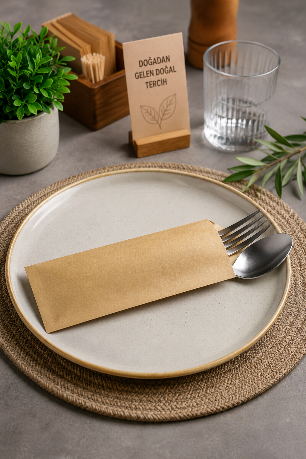 İthal Şamua Kraft Kaşıklık – Hijyenik Çatal Kaşık Servis Kılıfı 10 KG