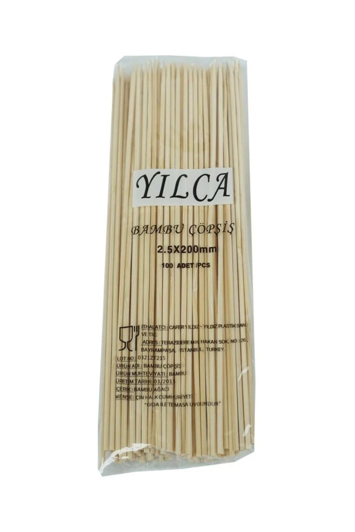 Yılca 20 cm Bambu Çöp Şiş 100'lü