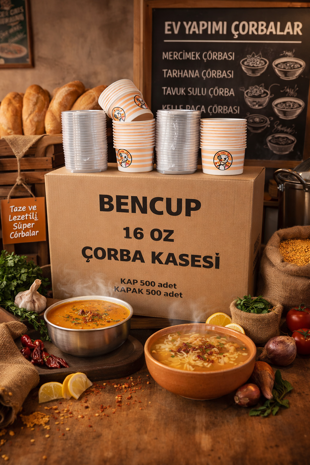 Bencup 16 Oz Çorba Kasesi 500'lü