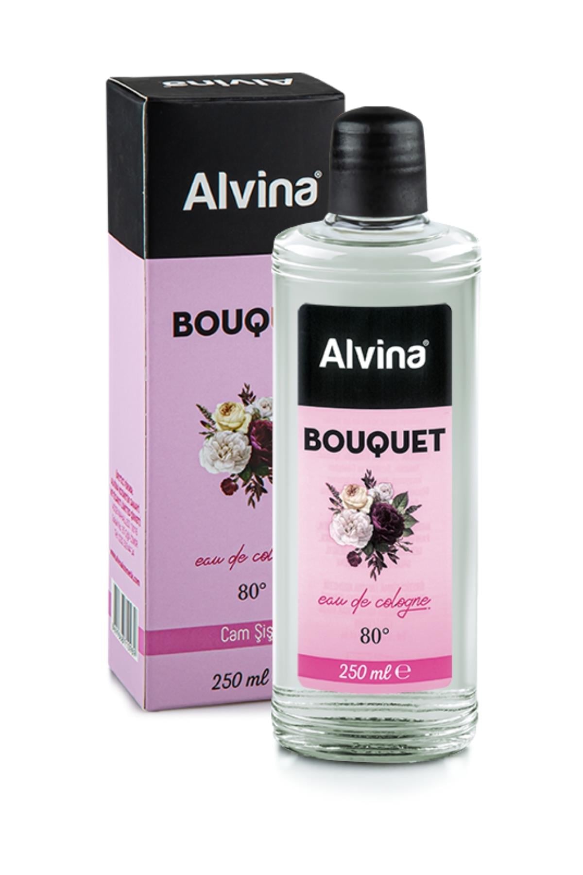 Alvina 80 Derece Cam Şişe Bouquet Kolonya 250 ml