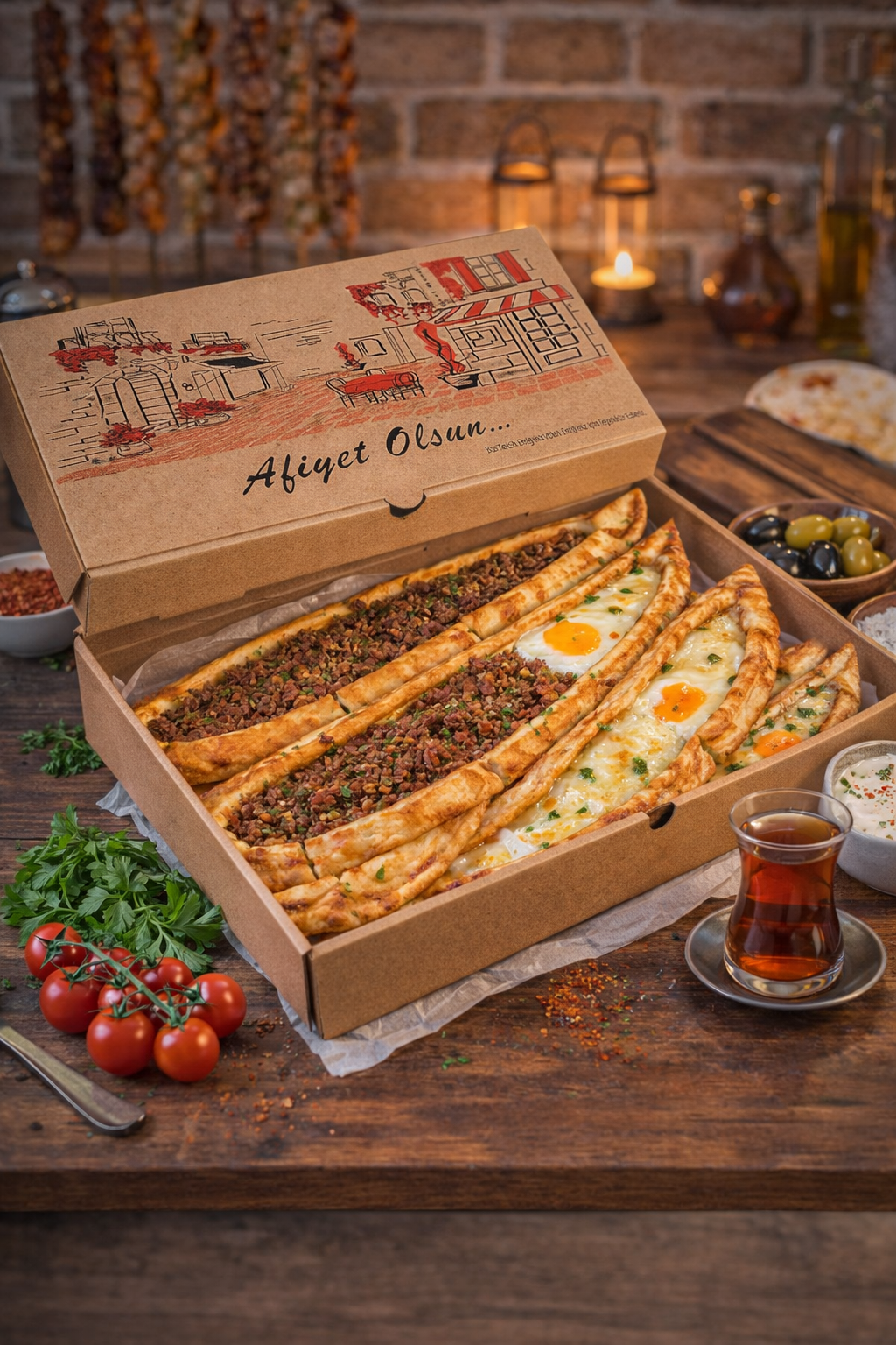 Duble Pide Kutusu 100'lü