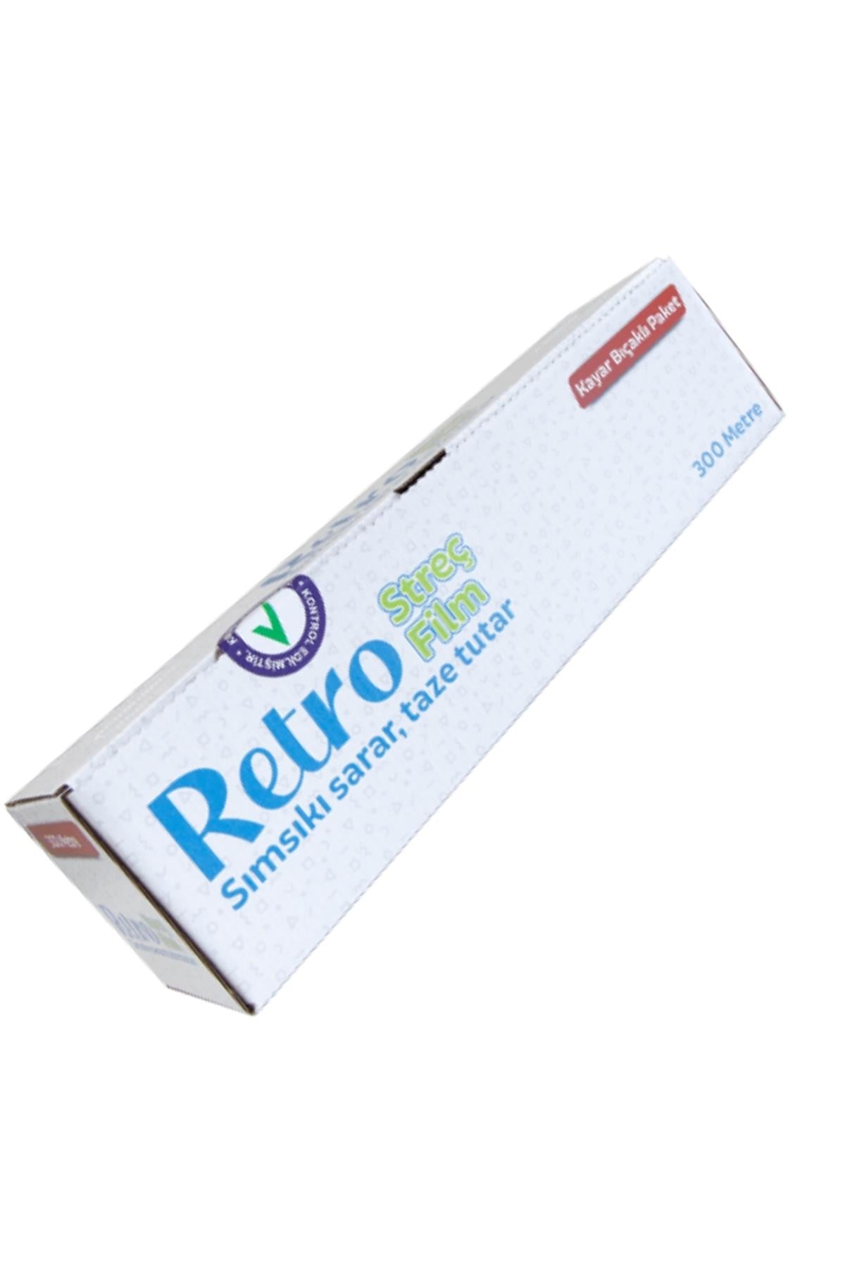 30 cm x 300 mt Retro Streç Film Kayar Bıçaklı