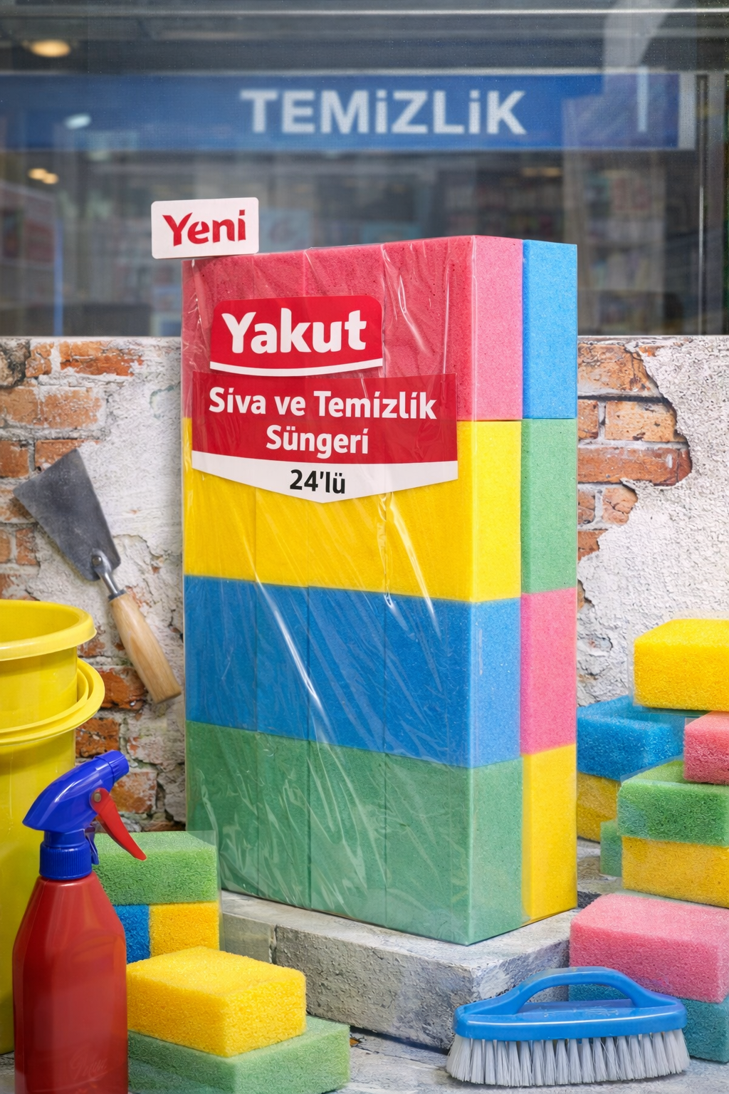 Yakut Sıva ve Temizlik Süngeri 24'lü