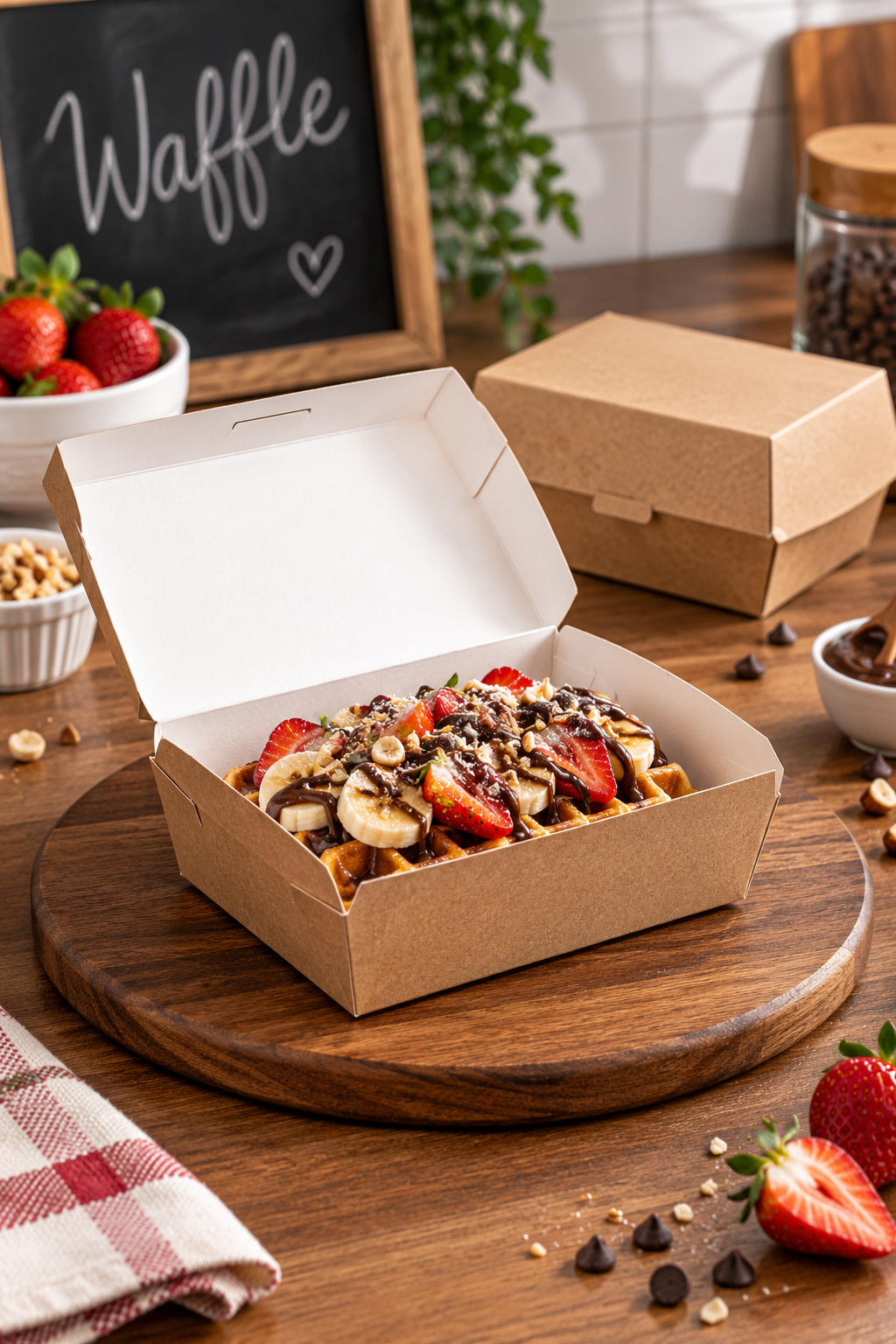 Amerikan Bristol Lüx Waffle Kutusu Küçük 50'li