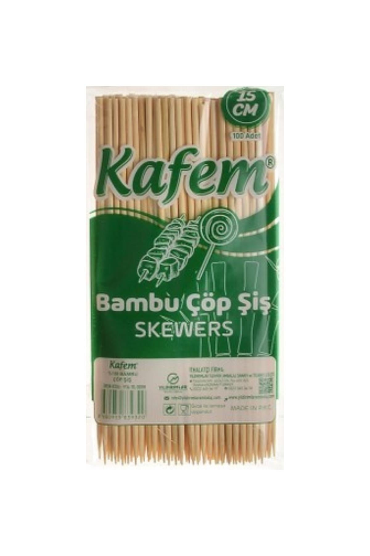 Kafem 15 cm Bambu Çöp Şiş 100'lü