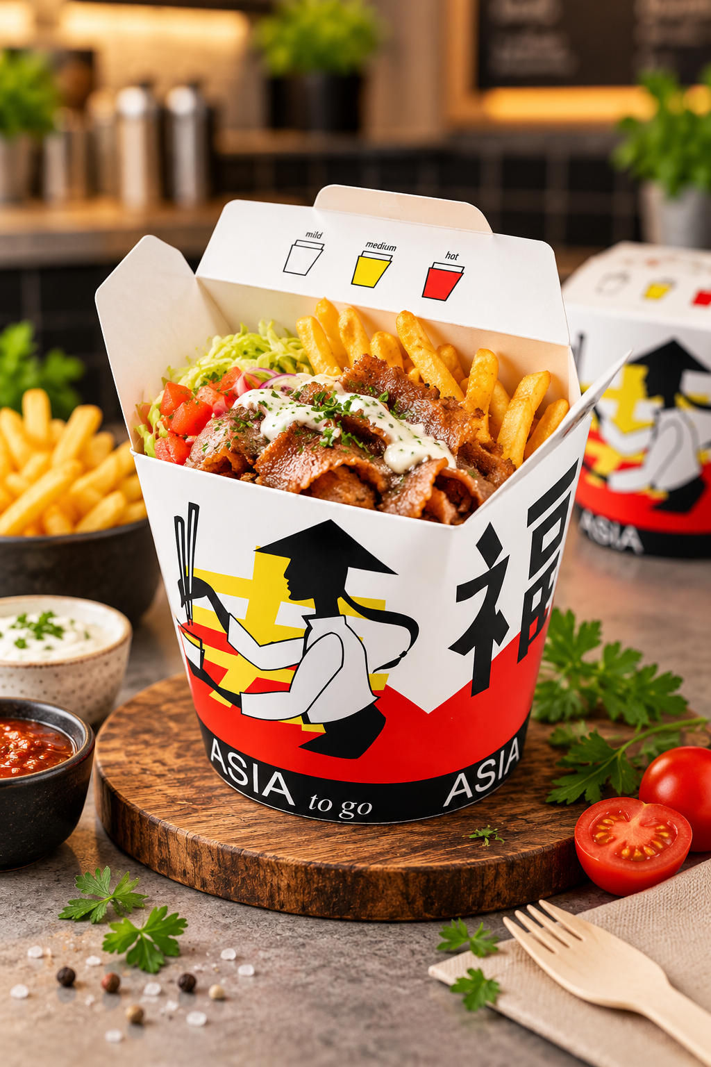 Yemek Kutusu Doner Box 16 Oz Baskılı