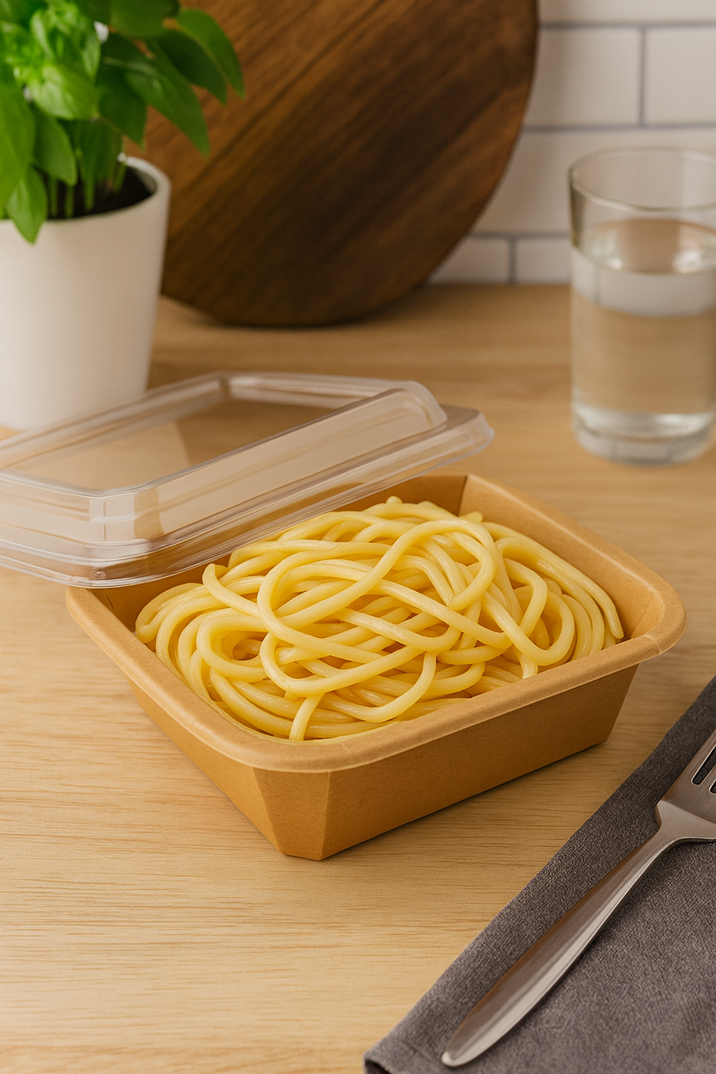 750 cc Kare Kraft Salata Kasesi 300'lü