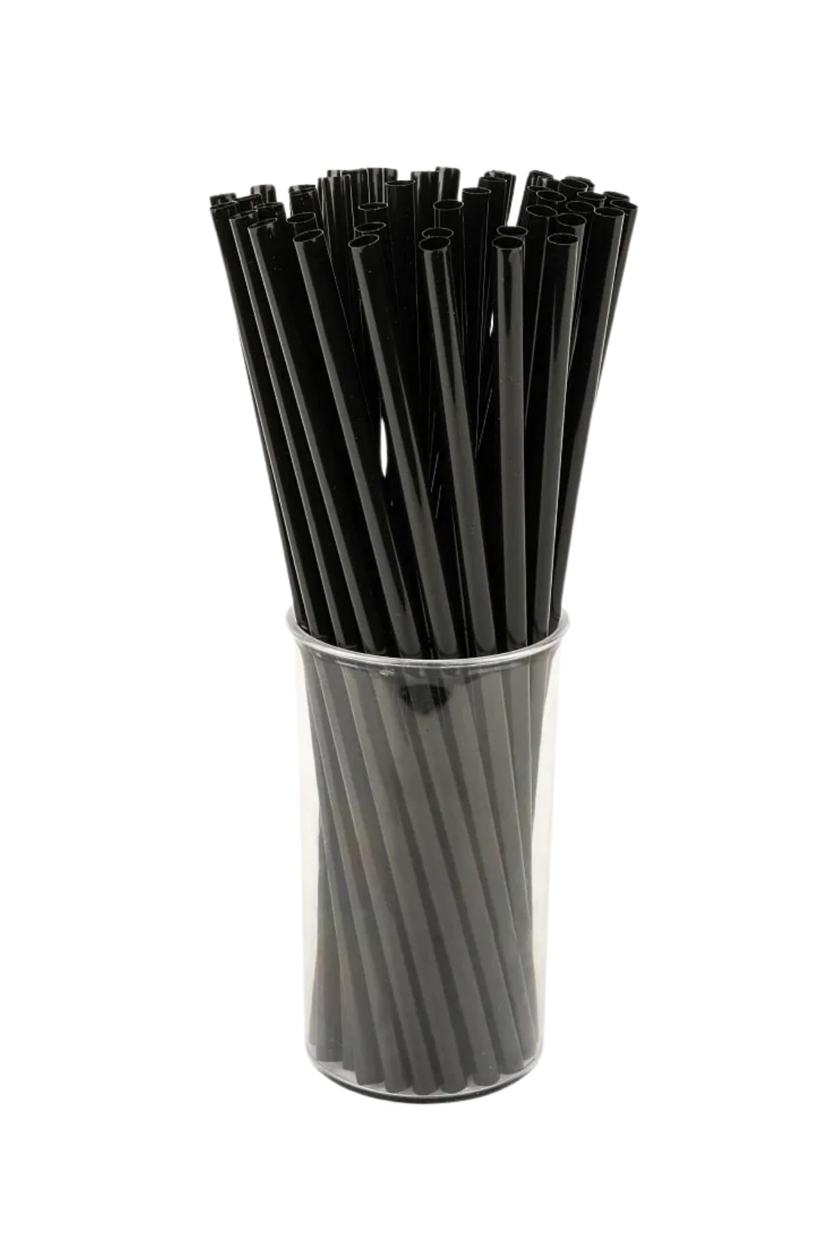 Siyah Düz Frozen Pipet 100'lü