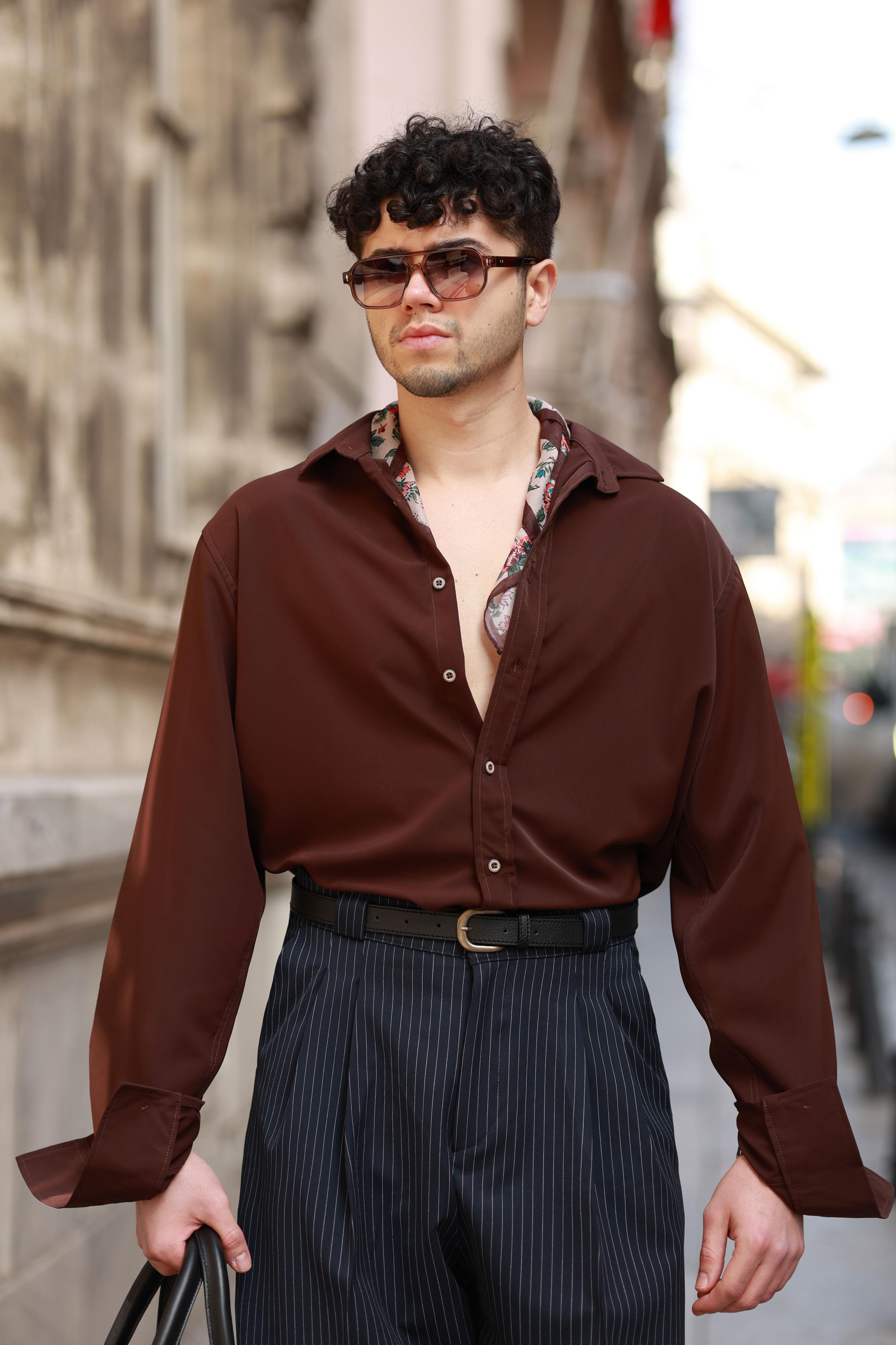 Old Money Yazlık Kahverengi Kombin Seti