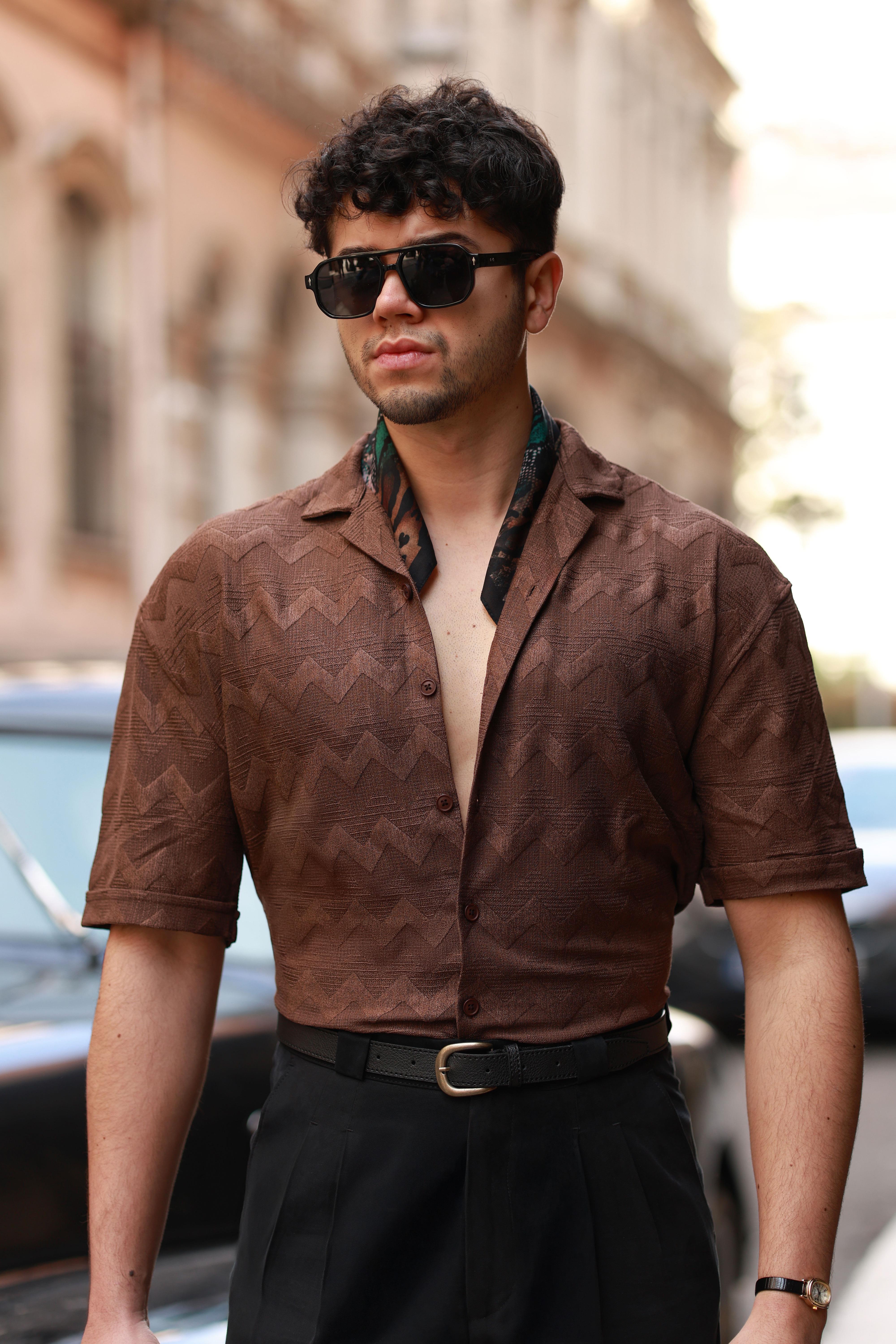 Casual Yazlık Kahverengi Kombin Seti