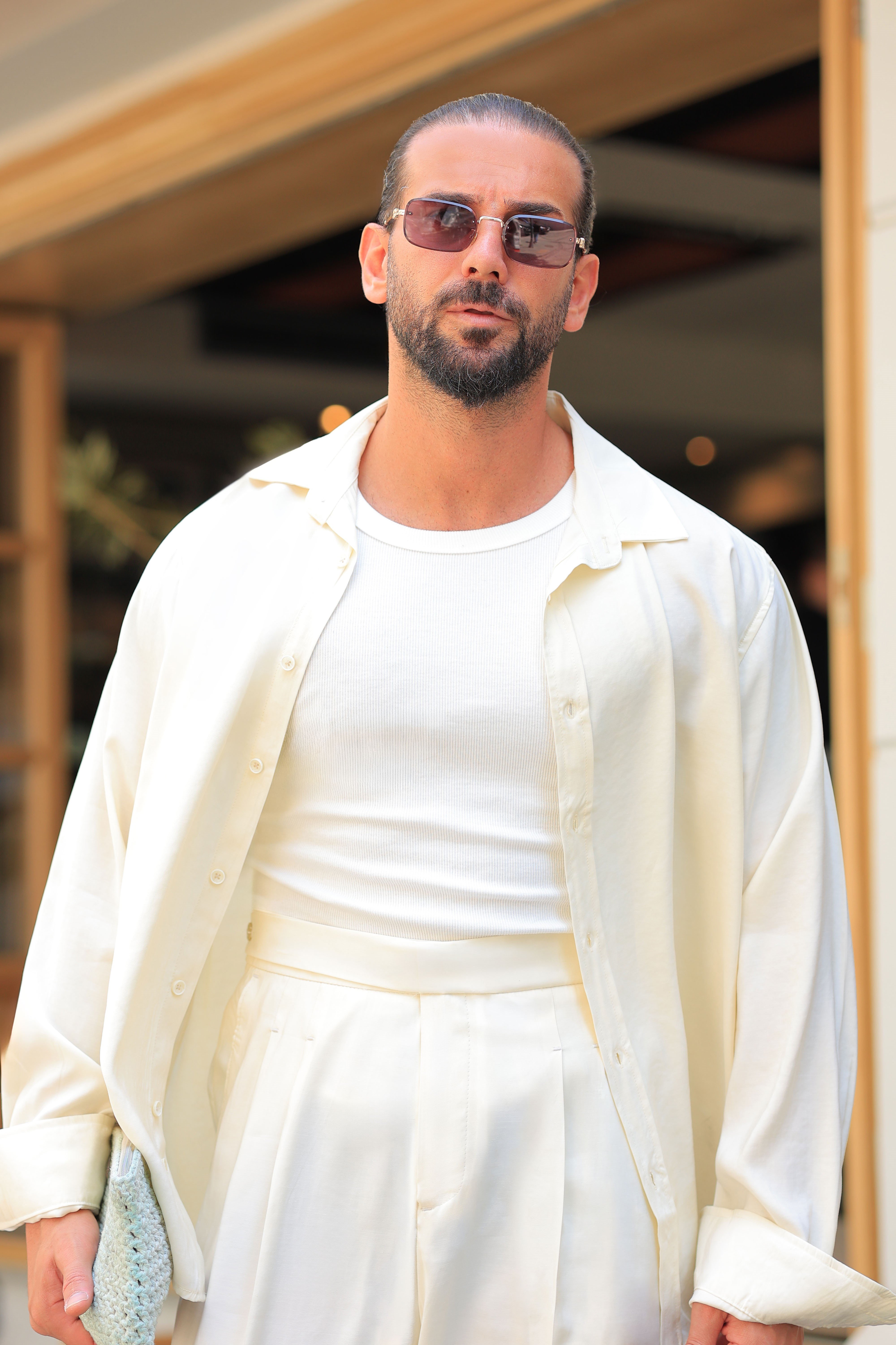 1. Kalite Ton Sür Ton Ekru Oversize Takım