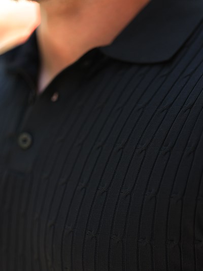 Premium Kalite %100 Pamuk Örme Desen Siyah Triko