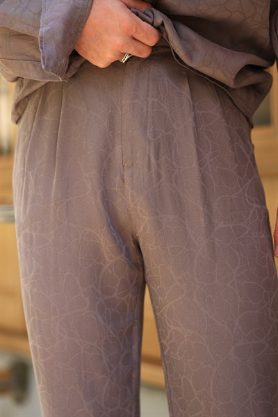 Premium Kalite Vizon Oversize Jakar Desenli Yazlık Salaş Pantolon