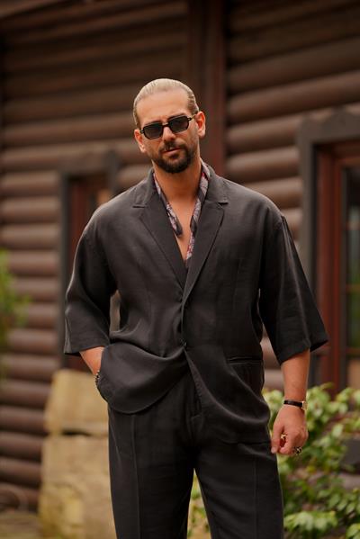 Premium İşçilik Ve Oversize Kalıp Siyah Fakirlik Modal Takım