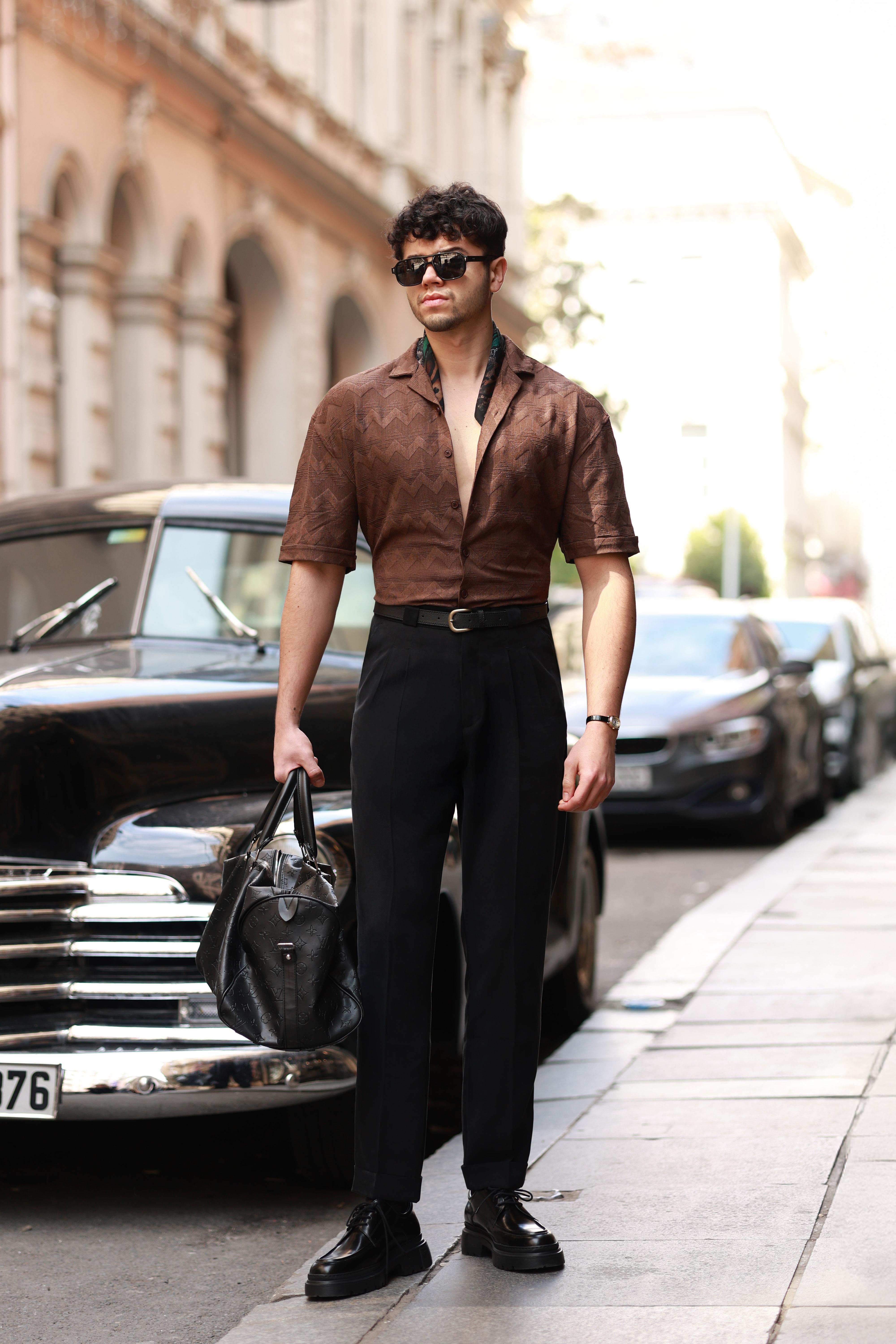 Casual Yazlık Kahverengi Kombin Seti