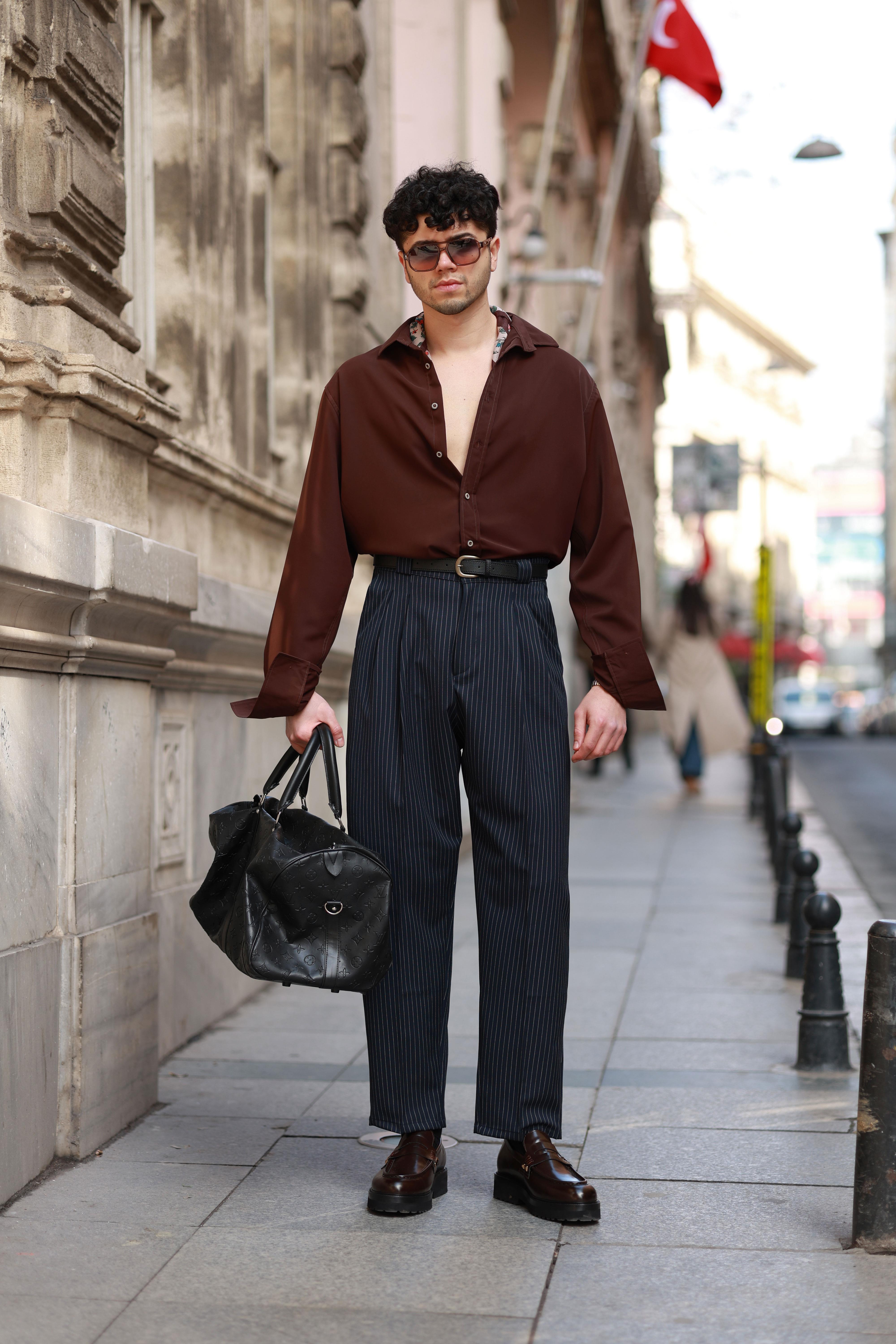 Old Money Yazlık Kahverengi Kombin Seti