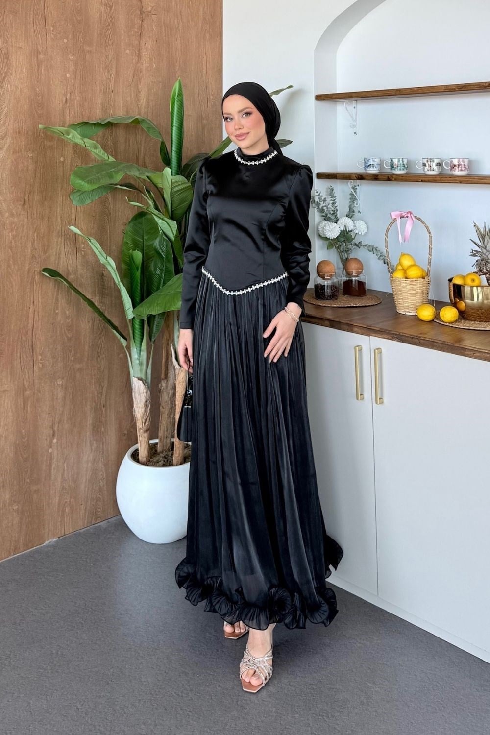 Roxana Taşlı Abiye Siyah