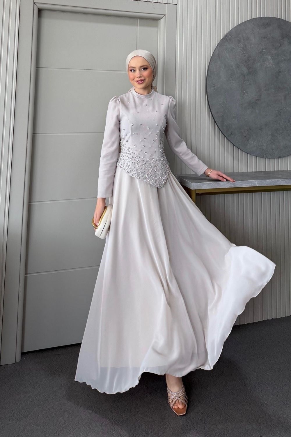 Üstü Taşlı Abiye Taş