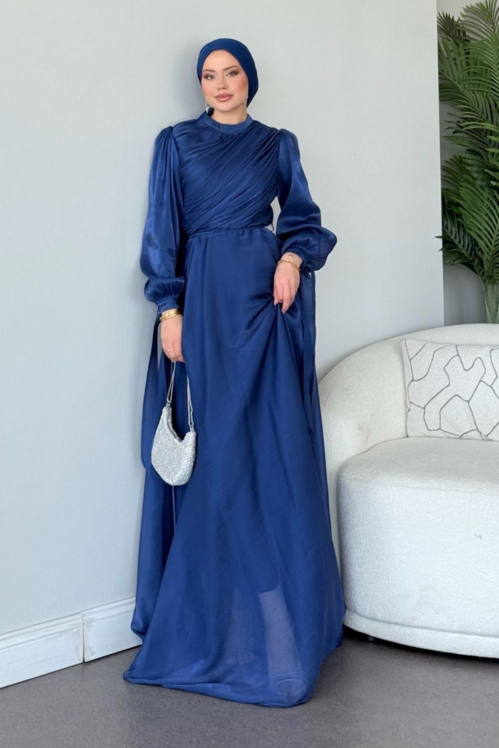 Su Piliseli Abiye Lacivert