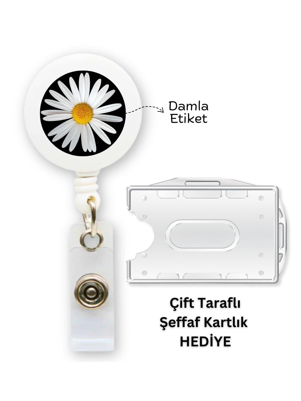 Papatya Yaka Kartlığı Yatay Dikey Kart Koruyucu