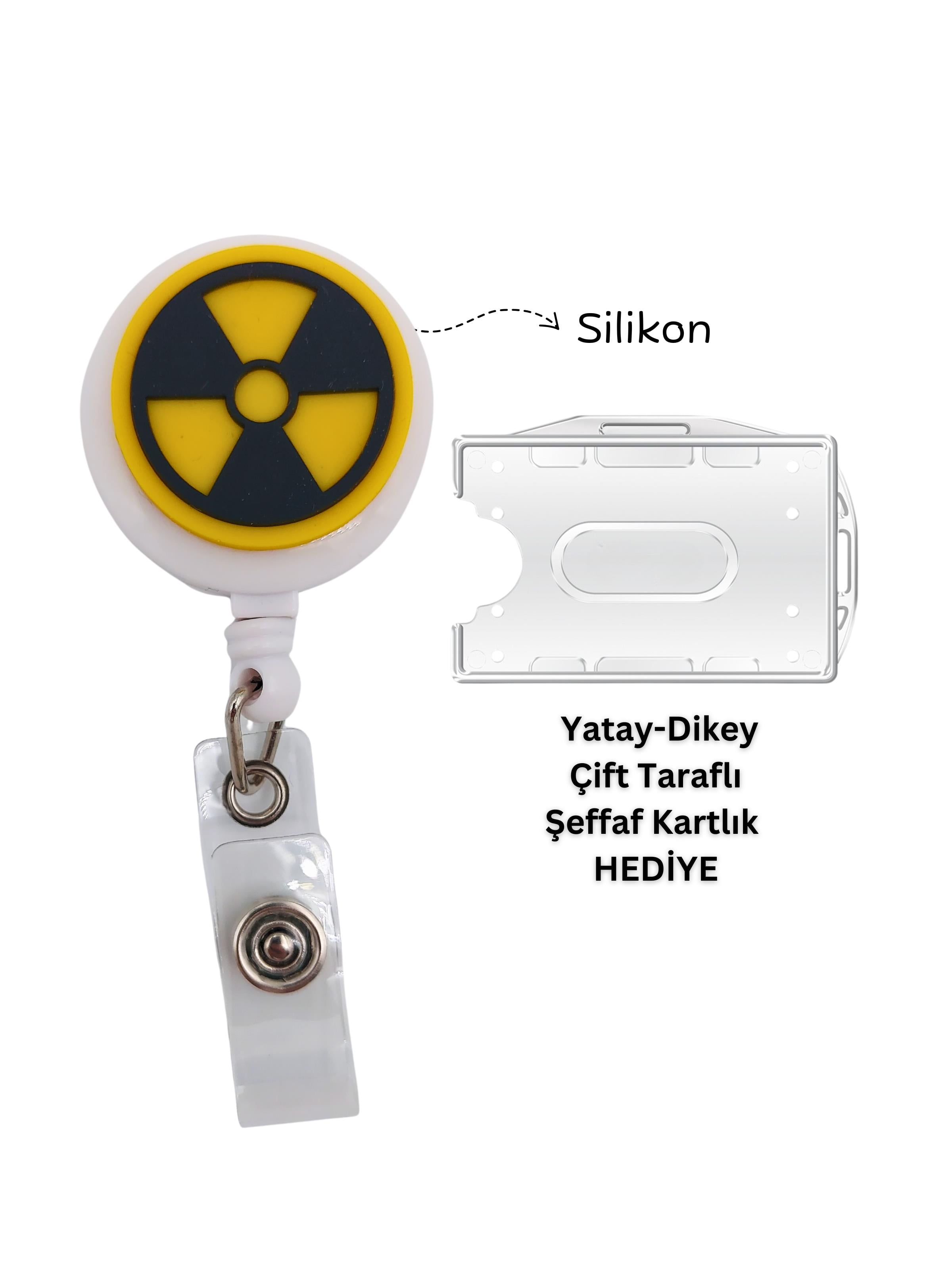 Radyoloji Logo Silikon Yoyo Yaka Kartlığı Yatay Dikey Kart Koruyucu