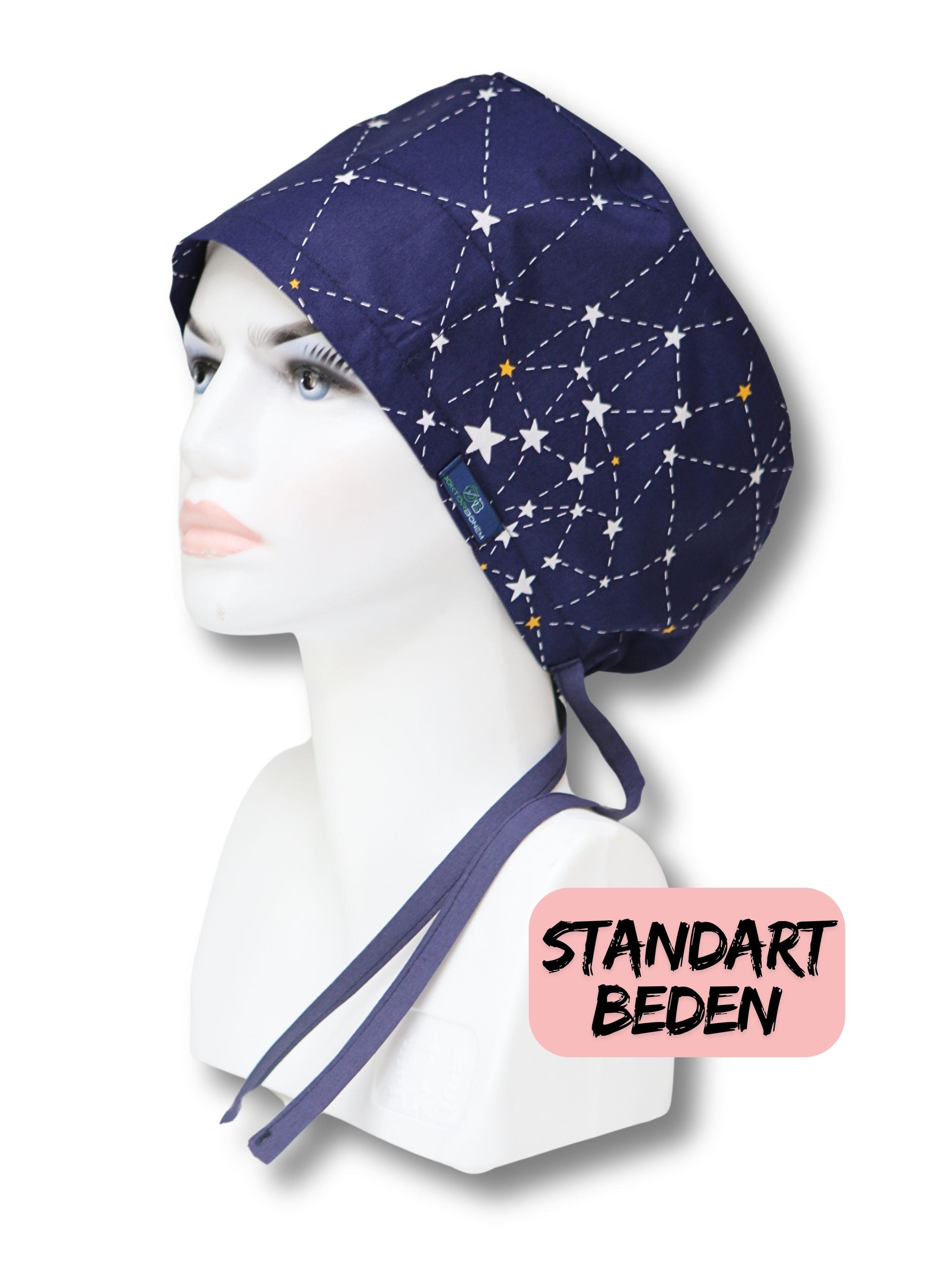 Standart Takım Yıldızı Lacivert Cerrahi Bone Doktor Hemşire Sağlıkçı Bonesi