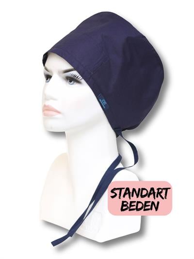 Standart Beden Lacivert Tek Renk Cerrahi Bone Doktor Hemşire Sağlıkçı Hastane Aşçı Bonesi