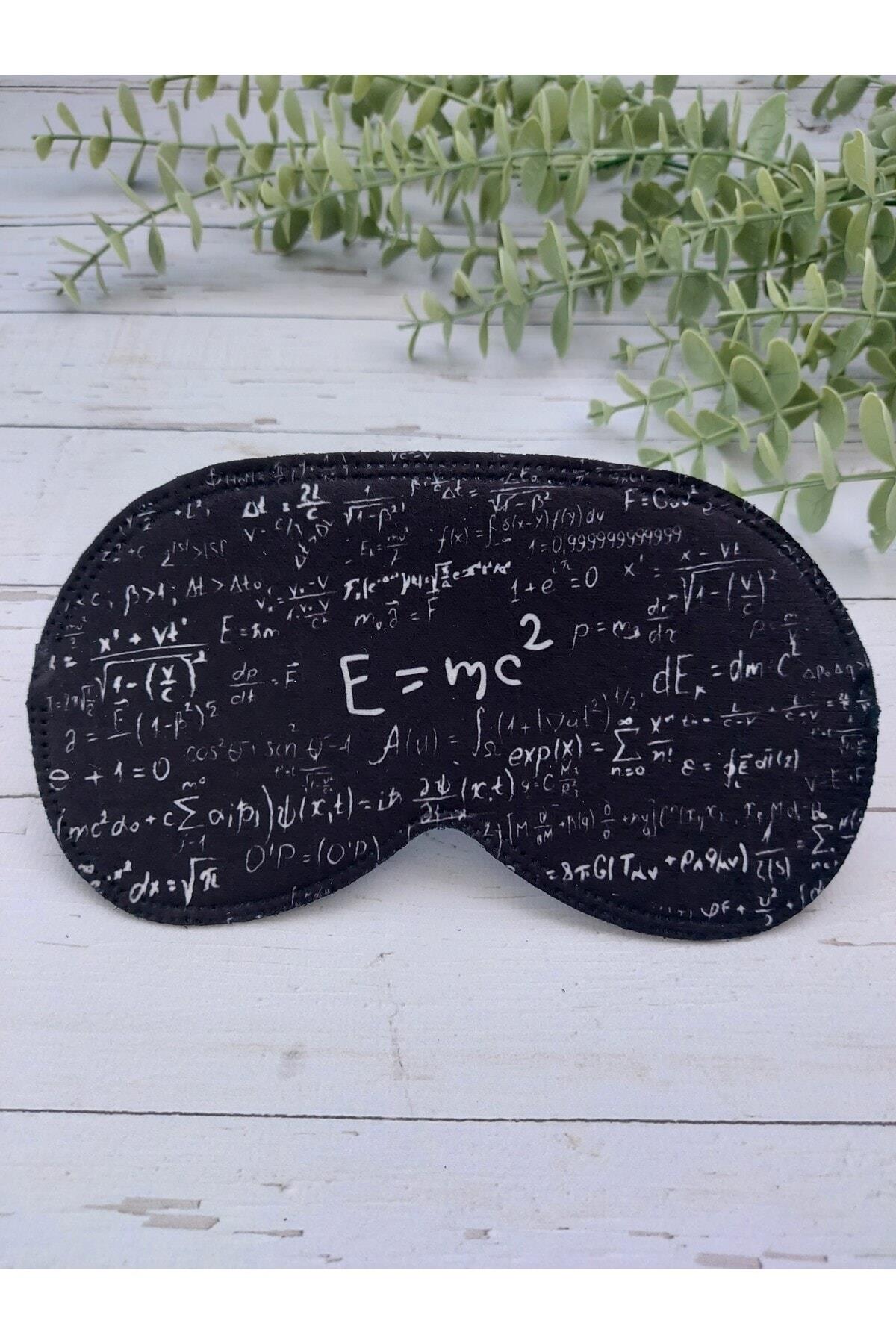 E=mc2 Fizik Formül Uyku Bandı Göz Bandı Baskılı Pamuk Seyahat Uyku Bandı