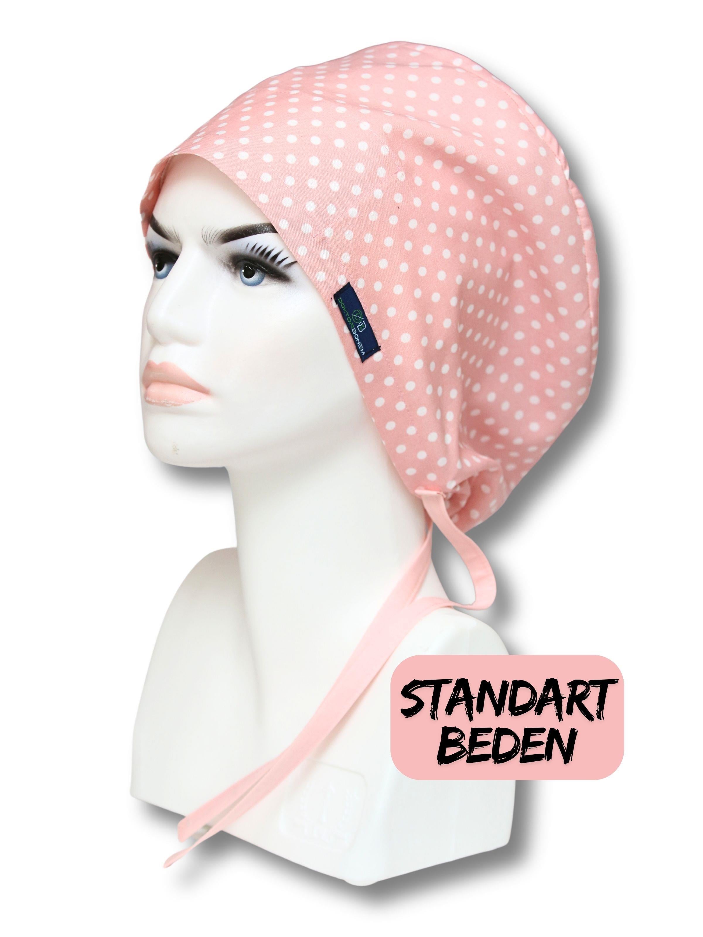 Standart Beden Açık Pembe Puantiye   Bonesi