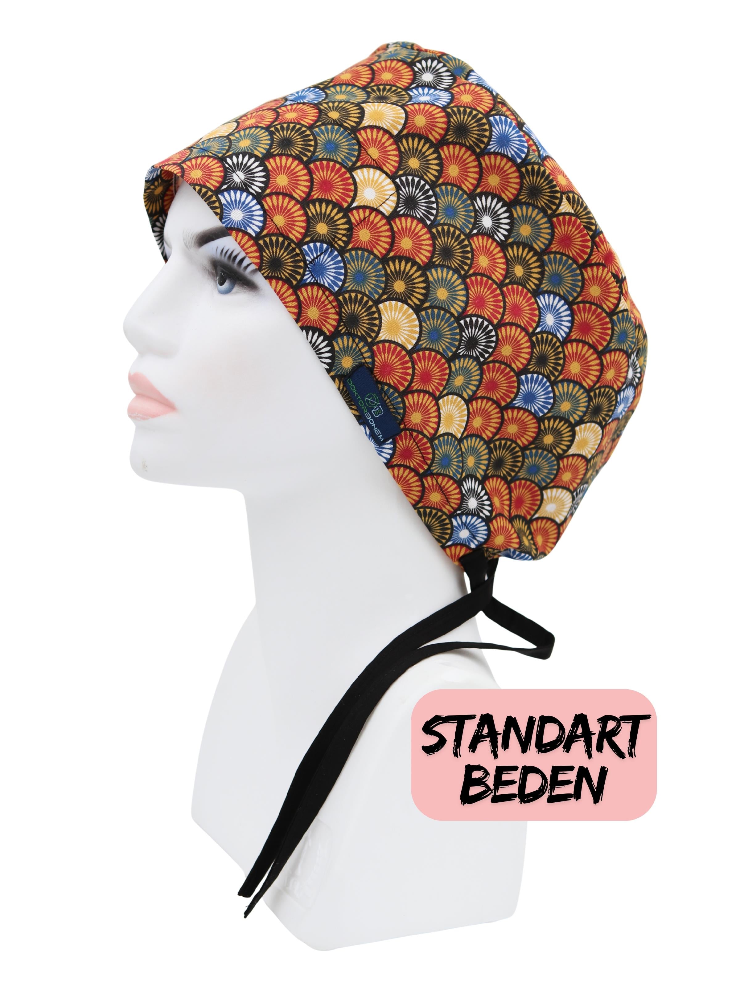 Standart Beden Renkli Yelpazeler Cerrahi Bone Doktor Hemşire Sağlıkçı Hastane Bonesi