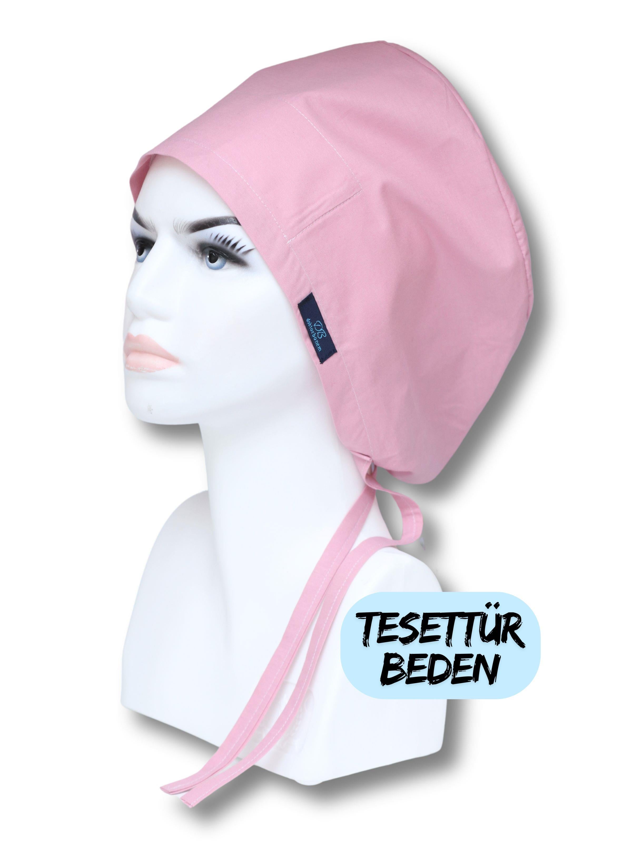 Tesettür Beden Açık Gülkurusu Cerrahi Bone Doktor Hemşire Sağlıkçı Hastane Aşçı Bonesi