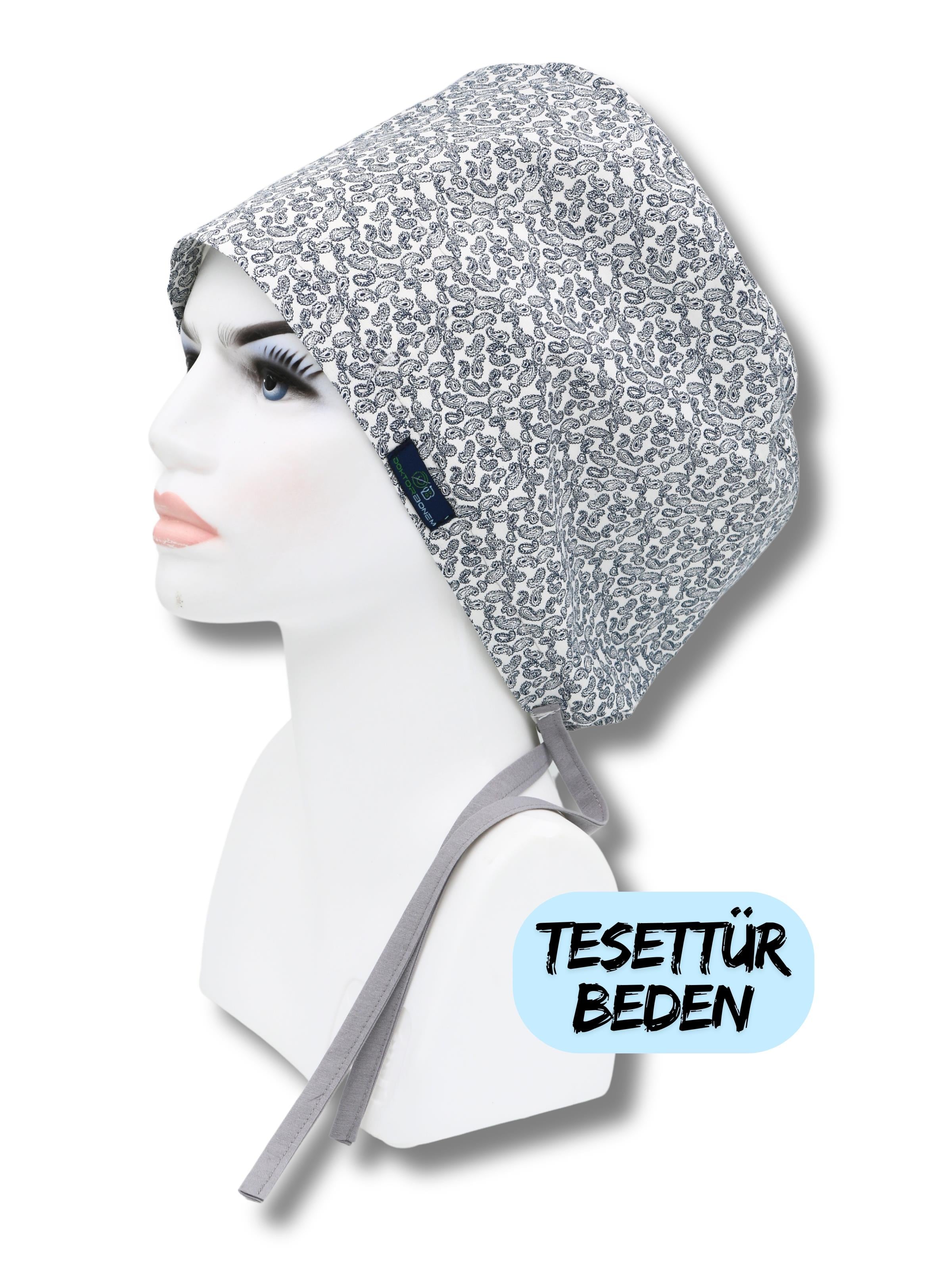 Tesettür Beden Lacivert Minik Şallar Bone Doktor Hemşire Sağlıkçı Hastane Bonesi