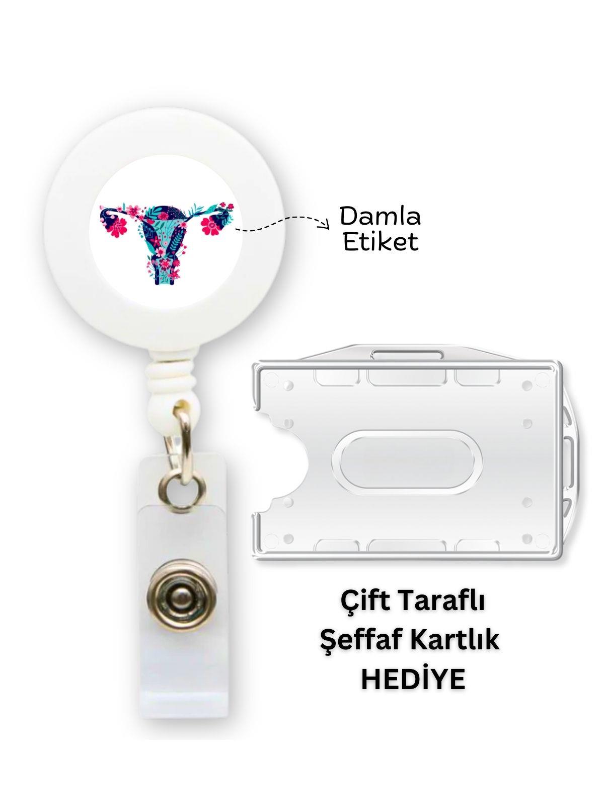 Uterus Yoyo Yaka Kartlığı Yatay Dikey Kart Koruyucu