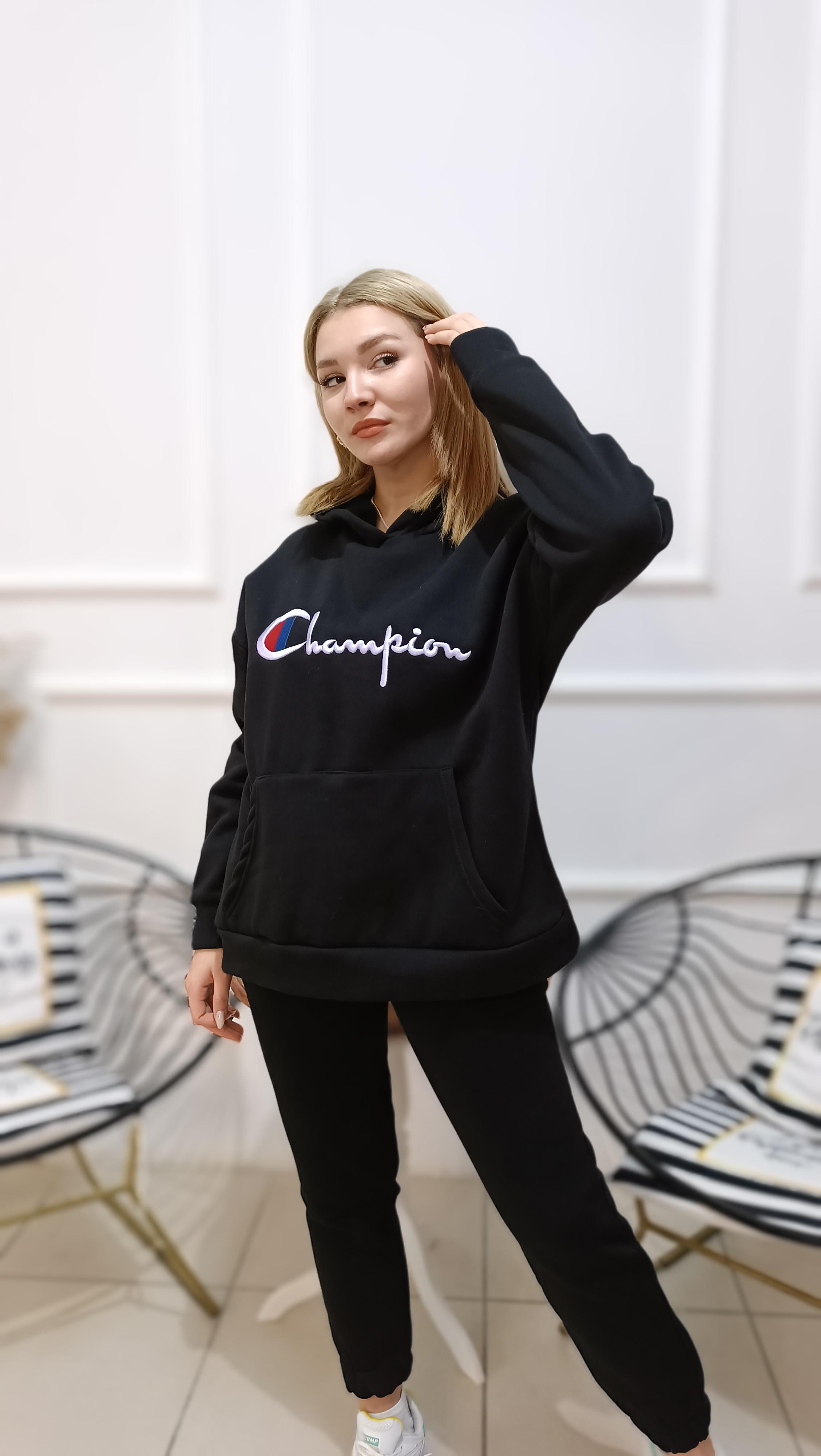 İçi Şardonlu Kapşonlu Sweatshirt