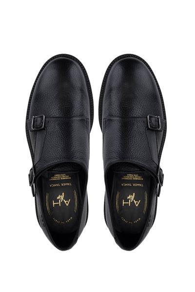 Alexander Hotto Erkek Hakiki Deri Siyah Klasik Ayakkabı