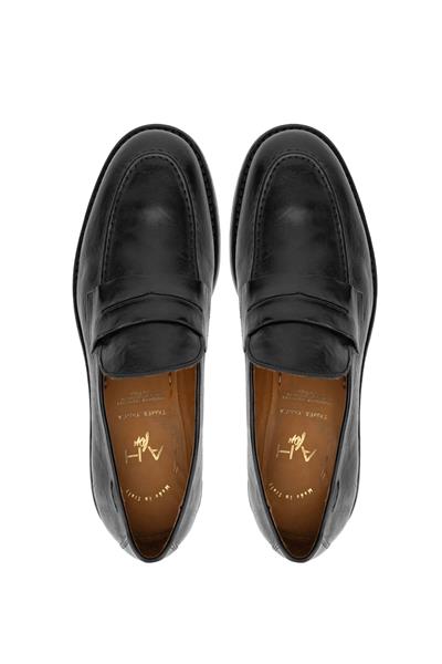 Alexander Hotto Erkek Hakiki Deri Siyah Klasik Ayakkabı