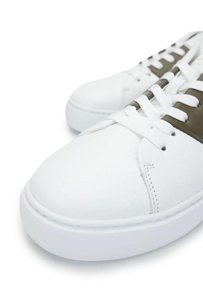 Baldinini Erkek Hakiki Deri Beyaz/Yeşil Sneakers & Spor Ayakkabı