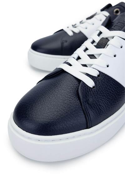 Baldinini Erkek Hakiki Deri Lacivert/Beyaz Sneakers & Spor Ayakkabı