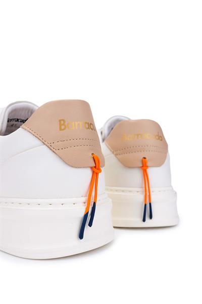 Barracuda Erkek Hakiki Deri Beyaz/Bej Sneakers & Spor Ayakkabı