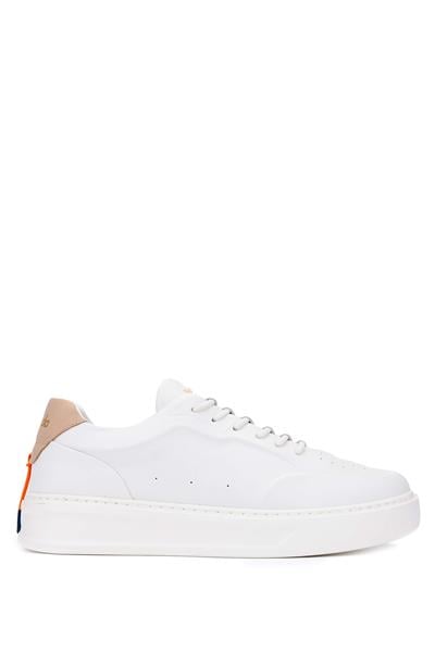 Barracuda Erkek Hakiki Deri Beyaz/Bej Sneakers & Spor Ayakkabı