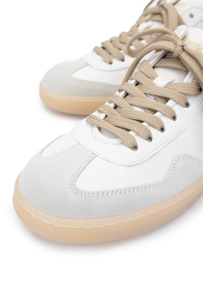 Barracuda Erkek Hakiki Deri Beyaz/Kahverengi Sneakers & Spor Ayakkabı