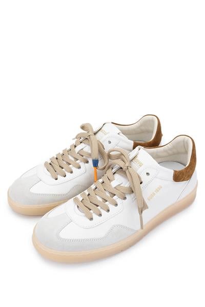 Barracuda Erkek Hakiki Deri Beyaz/Kahverengi Sneakers & Spor Ayakkabı
