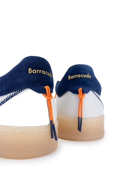 Barracuda Erkek Hakiki Deri Beyaz/Lacivert Sneakers & Spor Ayakkabı