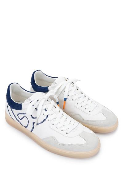 Barracuda Erkek Hakiki Deri Beyaz/Lacivert Sneakers & Spor Ayakkabı